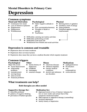 Depression Guide and Treatment Plan