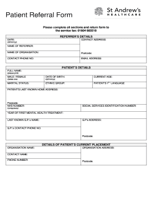 Patient Referral Form