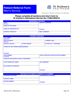 Patient Referral Form