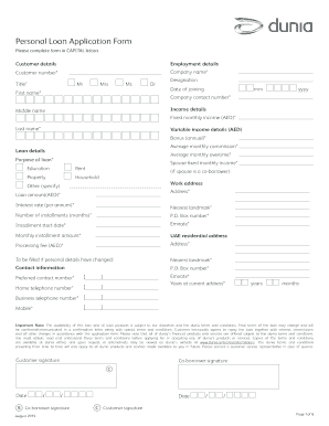 Personal Loan Application Form