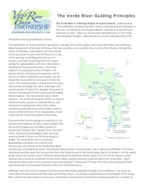 Verde River Guiding Principles Agreement