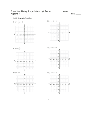 Graphing Using Slope-Intercept Form Worksheet