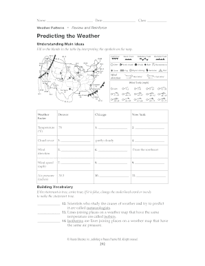 Weather Patterns Review and Reinforce