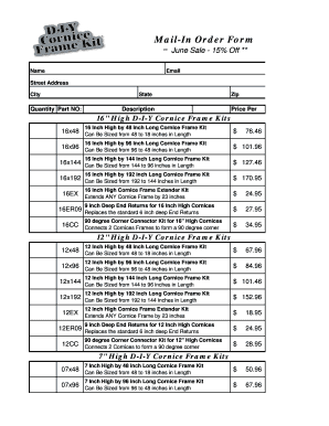 Fillable Online Mail-In Order Form - 1001nccdnnet Fax Email Print ...