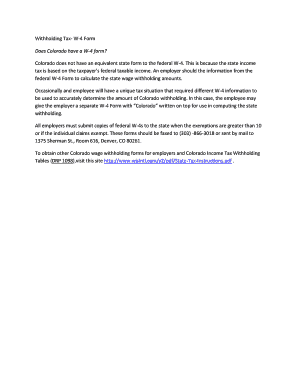 Fillable Online BWithholding Taxb- W-4 Form Does bColoradob have a W-4 ...