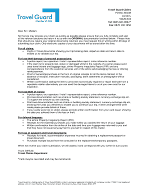 Travel Guard Claims Form