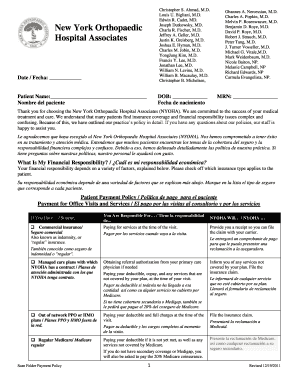 Patient Payment Policy Form