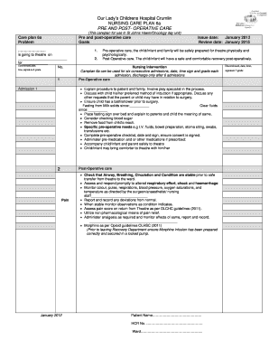 Nursing Care Plan 6a Pre and Post-Operative Care