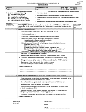 Nursing Care Plan for Intravenous Access