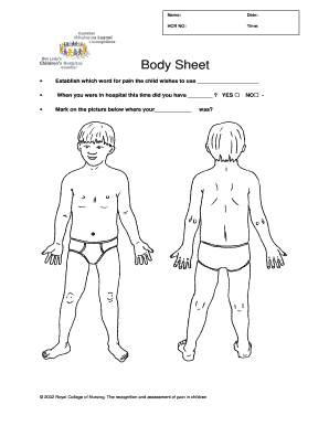 Child Pain Assessment Form