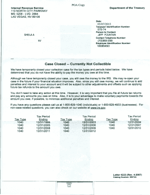 IRS Case Closed Letter 4223