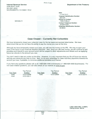 IRS Case Closed Letter 4223