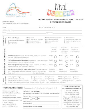 2015 CONFERENCE PACKET - District Nine of Altrusa International - districtnine altrusa