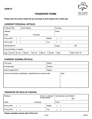 ADM.37 Transfer Form