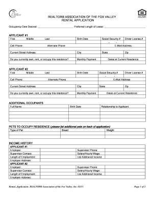 Rental Application