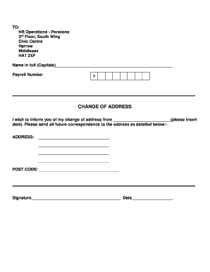 Change of Address Form