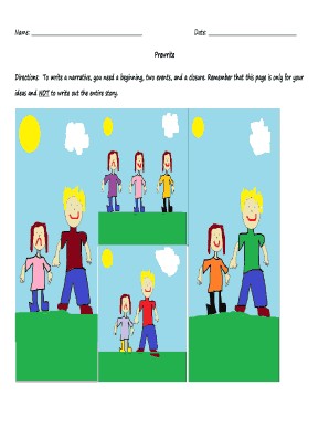 Narrative Prewriting Worksheet