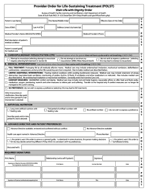 Utah POLST Form