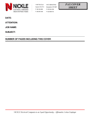 Fax Cover Sheet