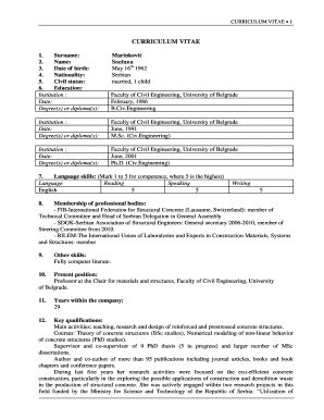 Curriculum Vitae Template