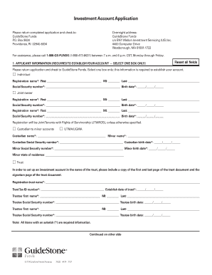 Investment Account Application