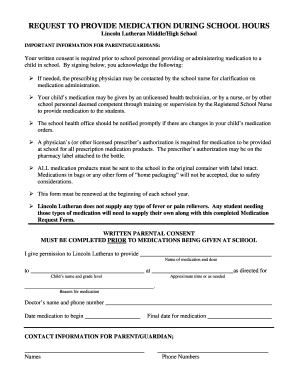 Medication Request Form