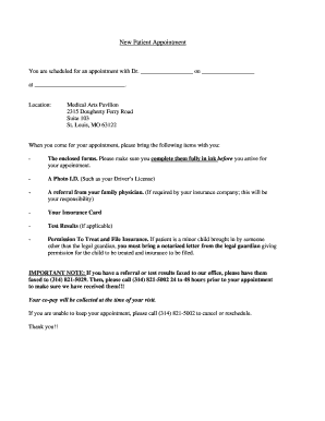 New Patient Appointment Form