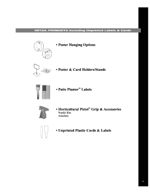 Order Cover Sheet for Retail Products