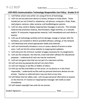 USD 325 Communication Technology Responsible Use Policy