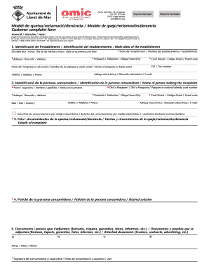 Customer Complaint Form