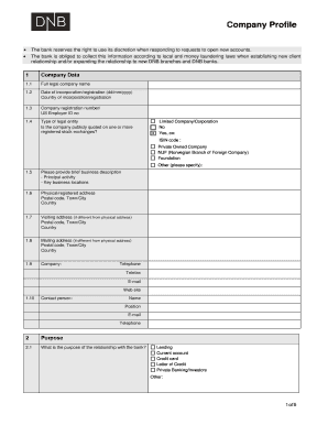 Company Profile Form