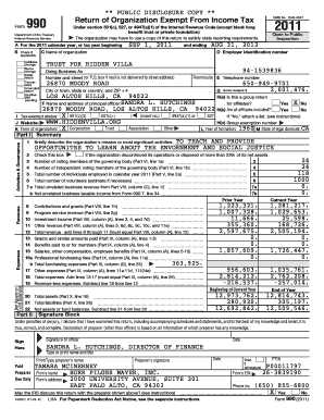 IRS Form 990 2011