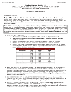 Free School Milk Application