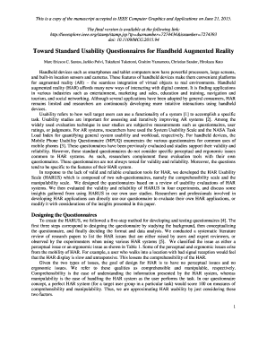 HAR Usability Scale Questionnaire