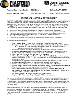 John Deere Financial Credit Application