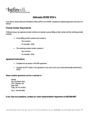 Nebraska BCBS ERA Enrollment Form