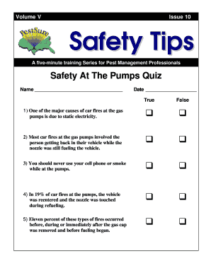 Safety At The Pumps Quiz