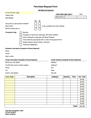 Purchase Request Form