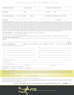 FTD Local Search Service Agreement