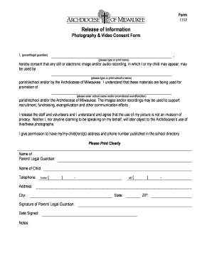 Photography & Video Consent Form