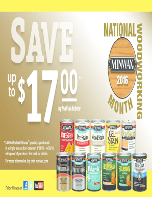 Minwax Mail-In Rebate Certificate
