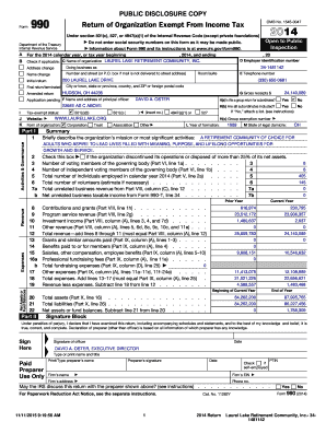 Form 990 Return of Organization Exempt From Income Tax
