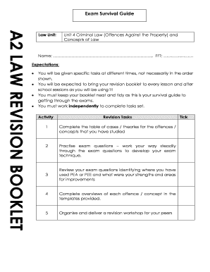 A2 Law Revision Booklet