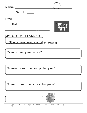 Grade 3 Story Planner