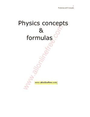 Physics Formulas