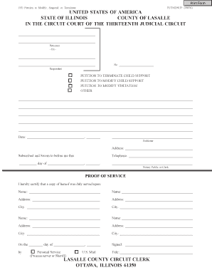 Petition to Modify, Suspend, or Terminate Child Support
