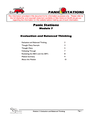 Thought Diary Template