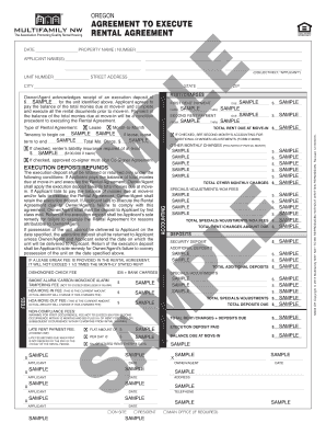 Oregon Rental Agreement Sample