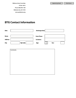 Oklahoma State Committee Contact Information Form