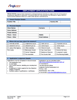 Employment Application Form